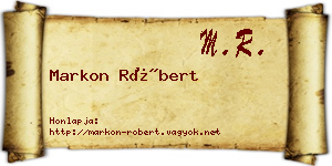 Markon Róbert névjegykártya